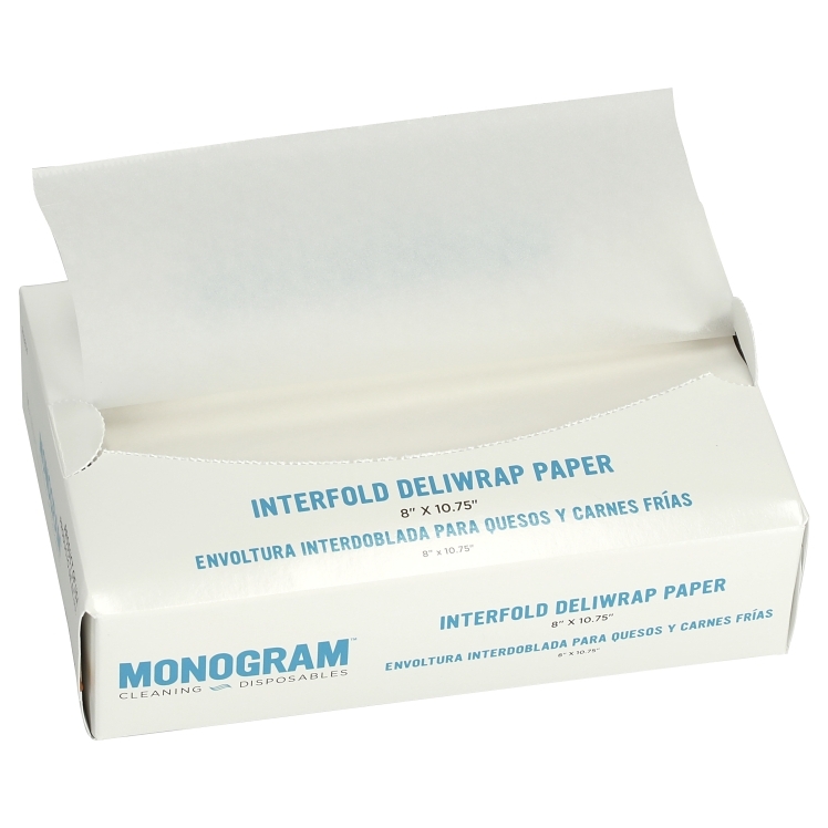 MONOGRAM WRAP 8X10.75 WAX PAPER WHITE