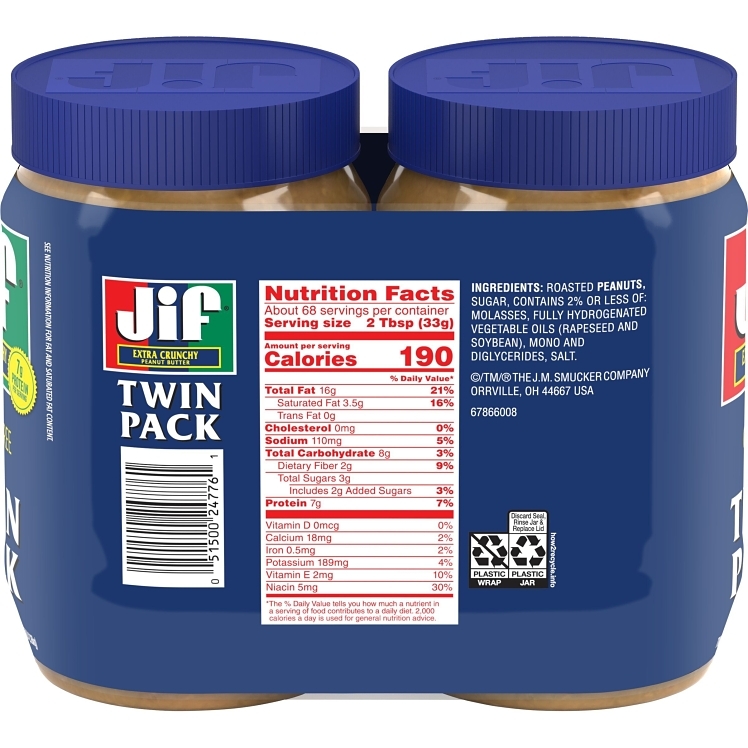 JIF CRUNCHY PEANUT BUTTER