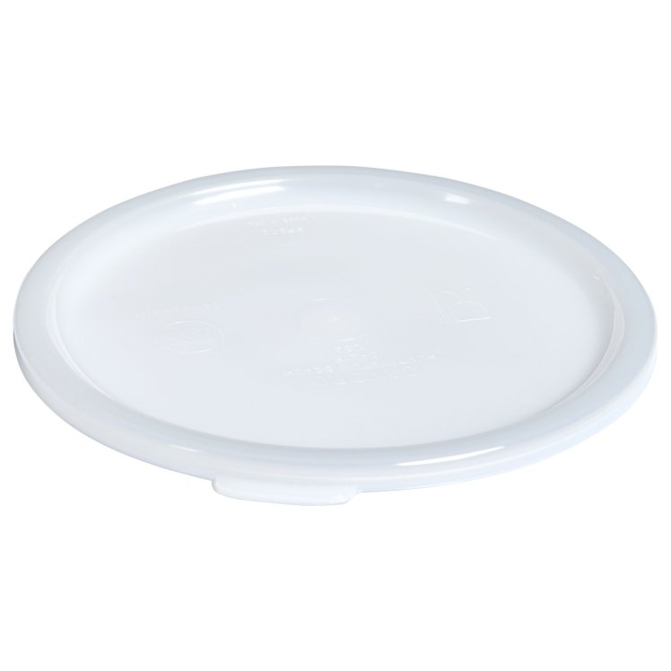CAMBRO COVER FOOD CONTAINER 2-4 QUART WHITE POLYETHYLENE ROUND LID