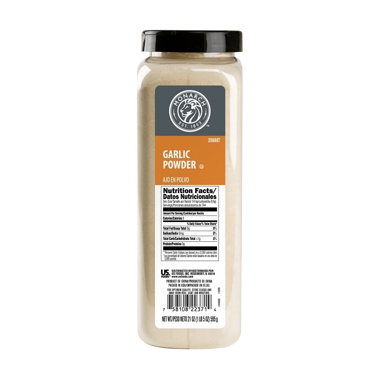 MONARCH SPICE GARLIC POWDER PLASTIC SHAKER