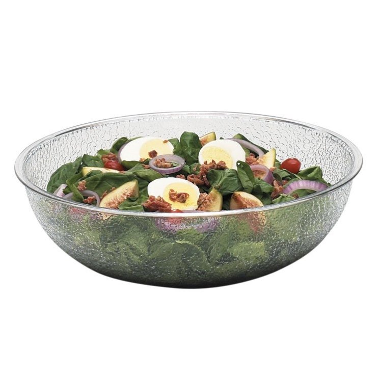 CAMBRO CAMWEAR BOWL PEBBLED CLEAR 12 INCH - 5.8 QUART