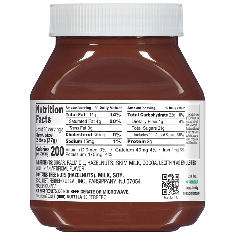 NUTELLA HAZELNUT SPREAD