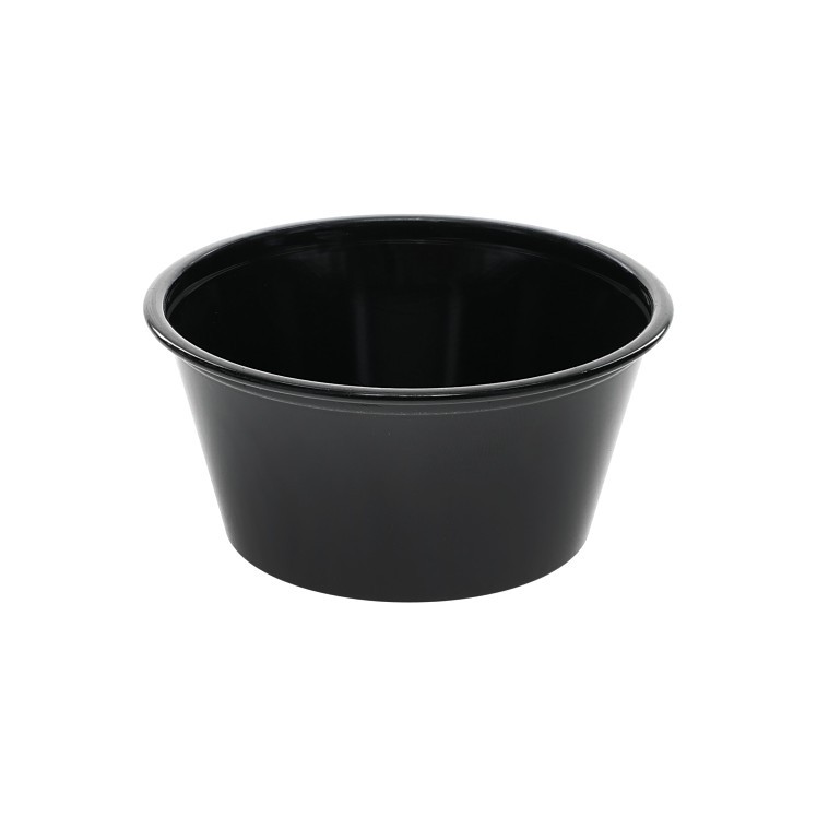 MONOGRAM 3.25 OZ BLACK PLASTIC SOUFFLE PORTION CUPS