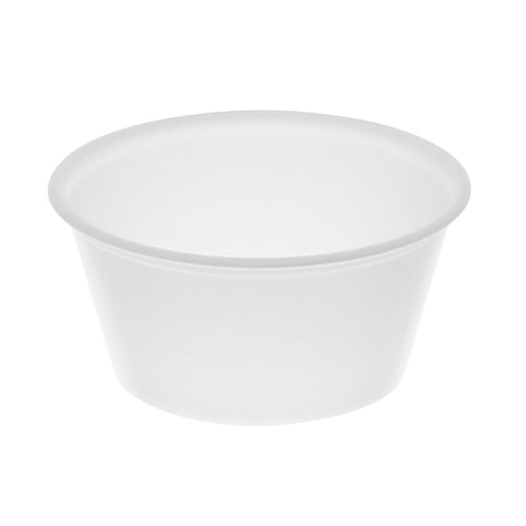 MONOGRAM CUP, SFLE POLYSTYRENE 3.25 OZ TRANSLUCENT