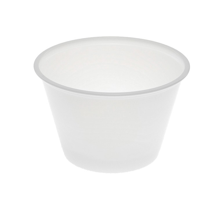 MONOGRAM 5.5 OZ POLYSTYRENE PLASTIC TRANSLUCENT PORTION SOUFFLE CUPS