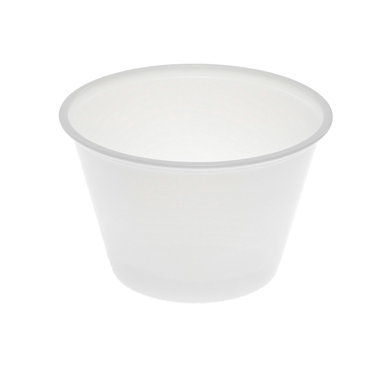 MONOGRAM 5.5 OZ POLYSTYRENE PLASTIC TRANSLUCENT PORTION SOUFFLE CUPS