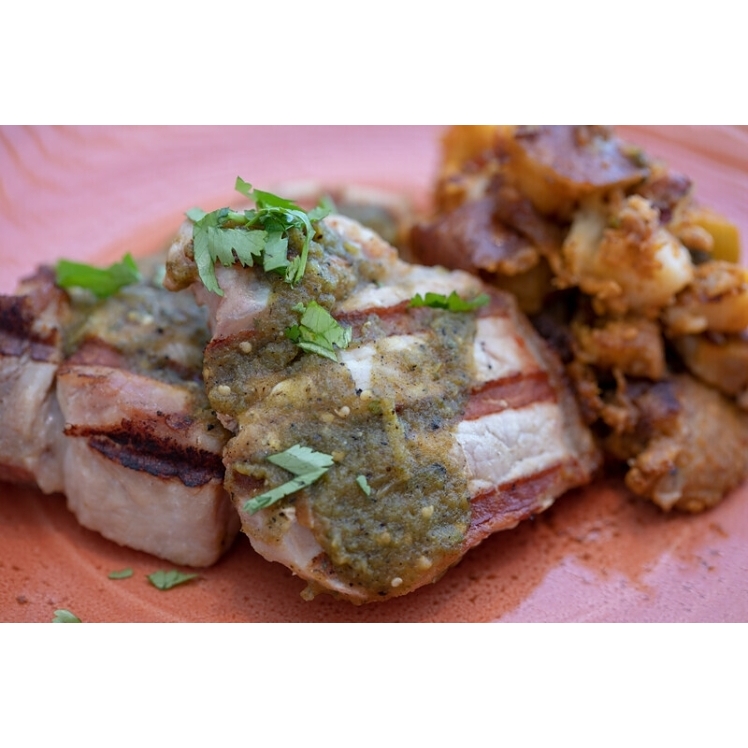 PREMIUM RESERVE PORK CHOP RIBEYE SEASONED RAW FROZEN 16/8OZ