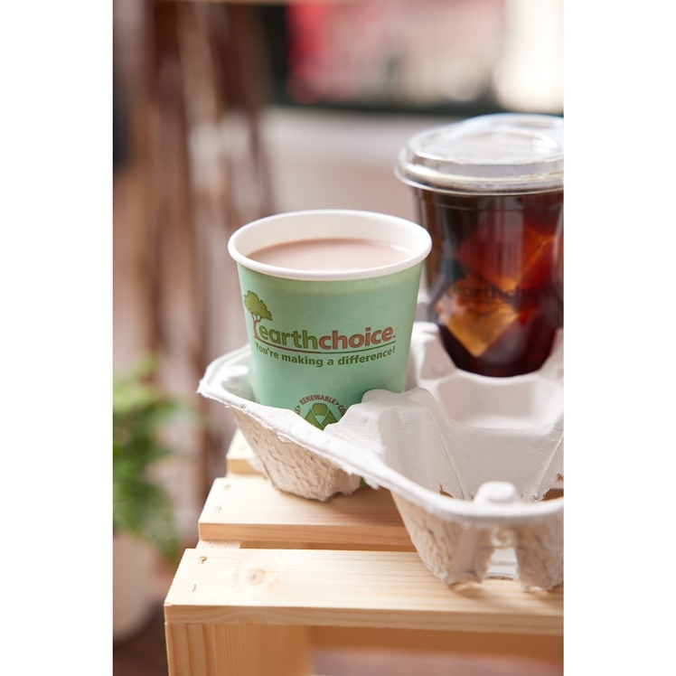 Pactiv Mover 32 Oz Molded Fiber W/O Handle Cruiser Paper Drink Carrier 32lb Oz Cup