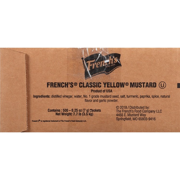 FRENCH YELLOW MUSTARD PACKETS
