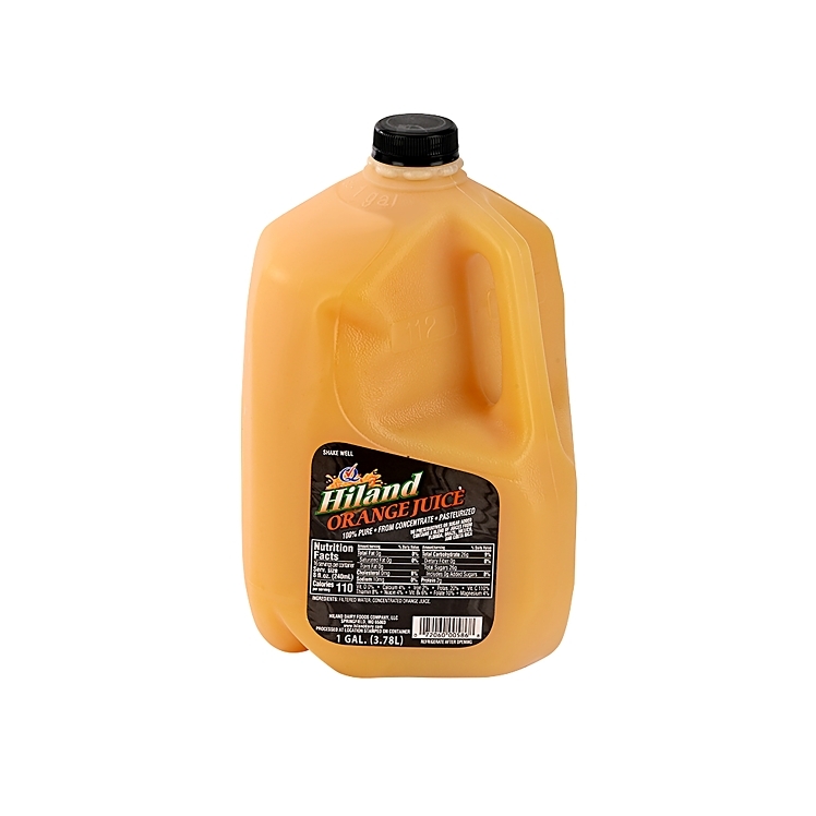 HILAND 100% ORANGE JUICE PLASTIC JUG SHELF