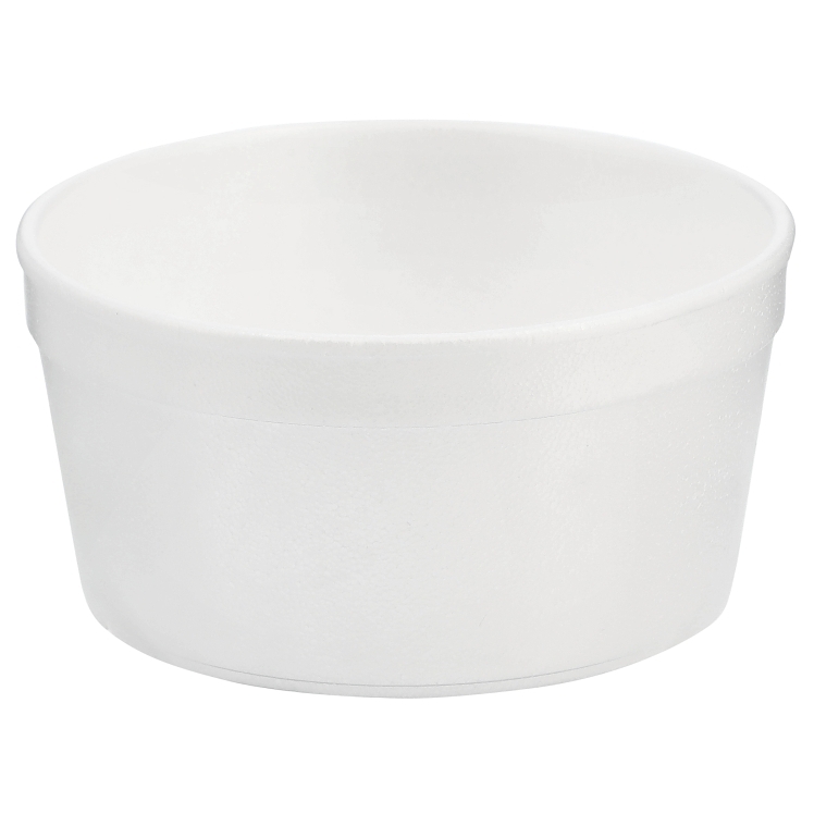 MONOGRAM 8 OZ SQUARE WHITE FOAM CONTAINER
