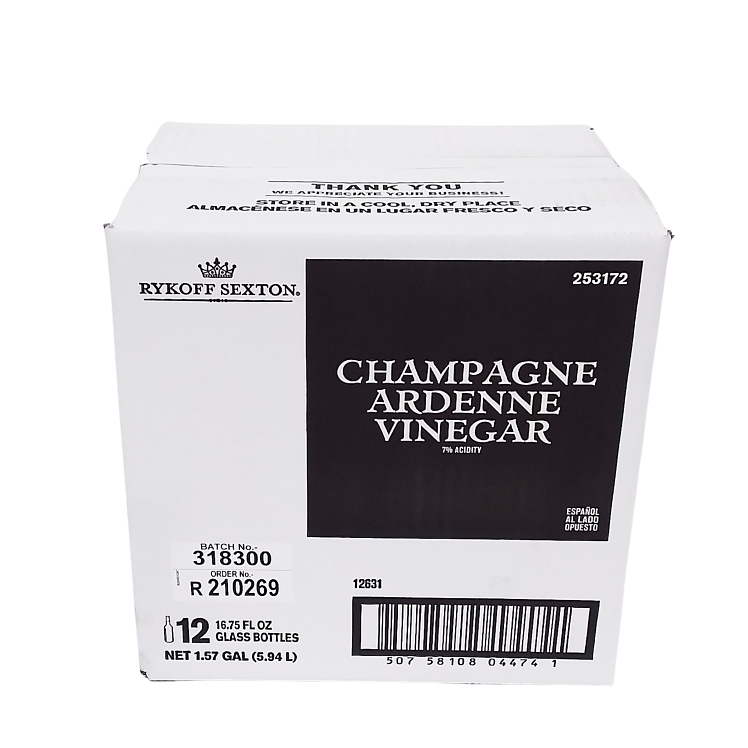 RYKOFF SEXTON VINEGAR CHAMPAGNE IMPORTED FRANCE