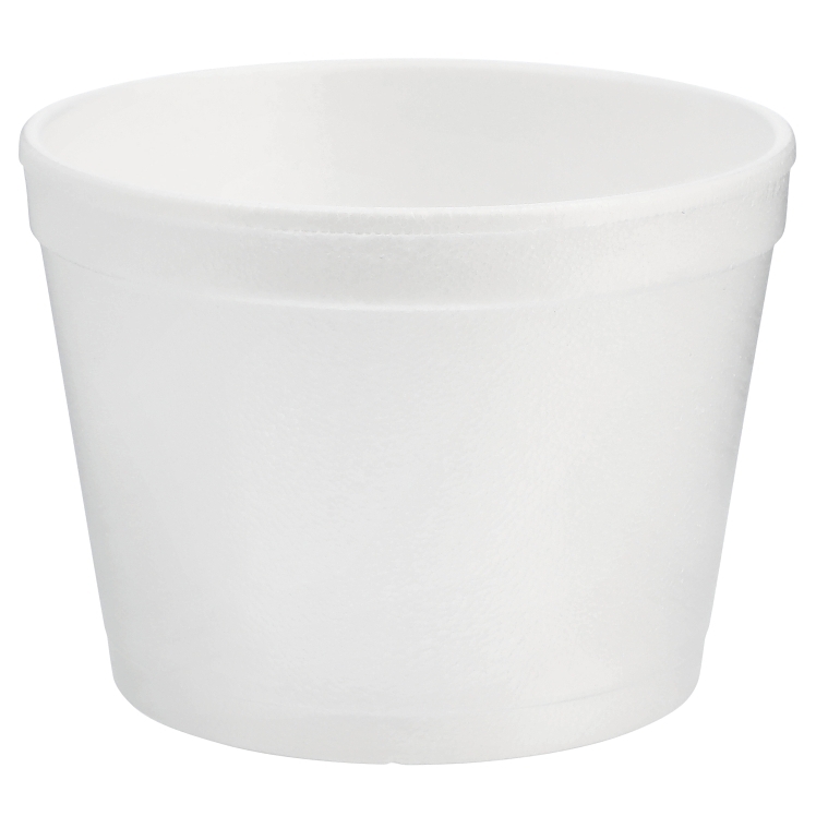 MONOGRAM CONTAINER FOAM 12 OZ SQUARE WHITE