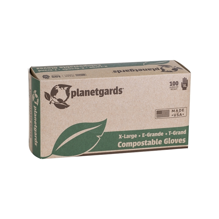 PLANETGUARDS COMPOSTABLE GLOVES GREEN ONE SIZE