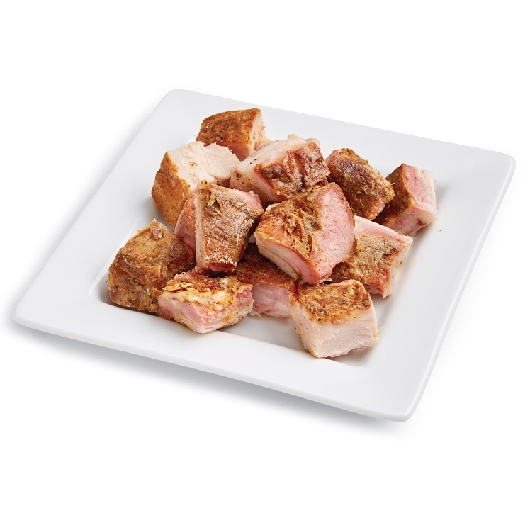 CHEF'S LINE PORK DICED BELLY HICKORY SMOKED COOKED