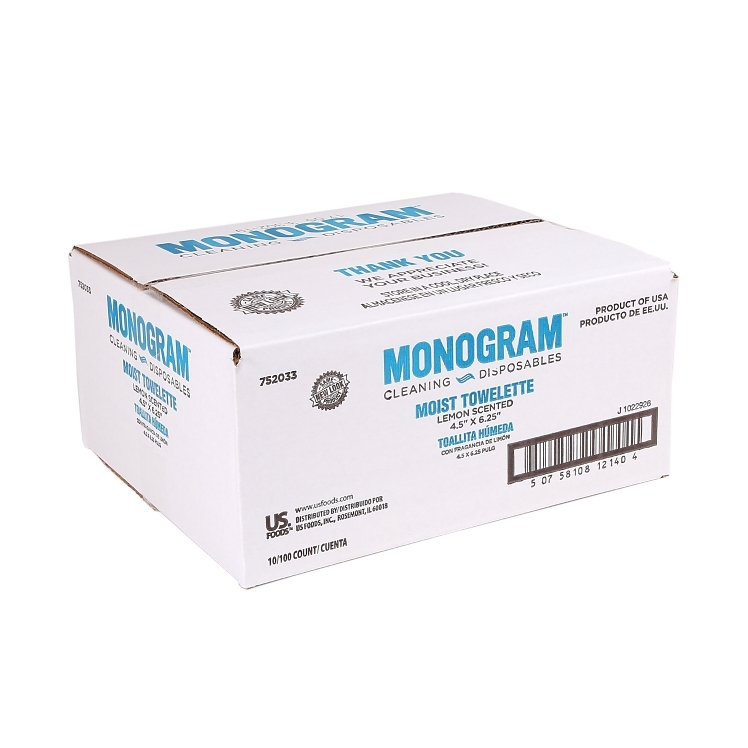 MONOGRAM MOIST LEMON SCENT TOWELETTE
