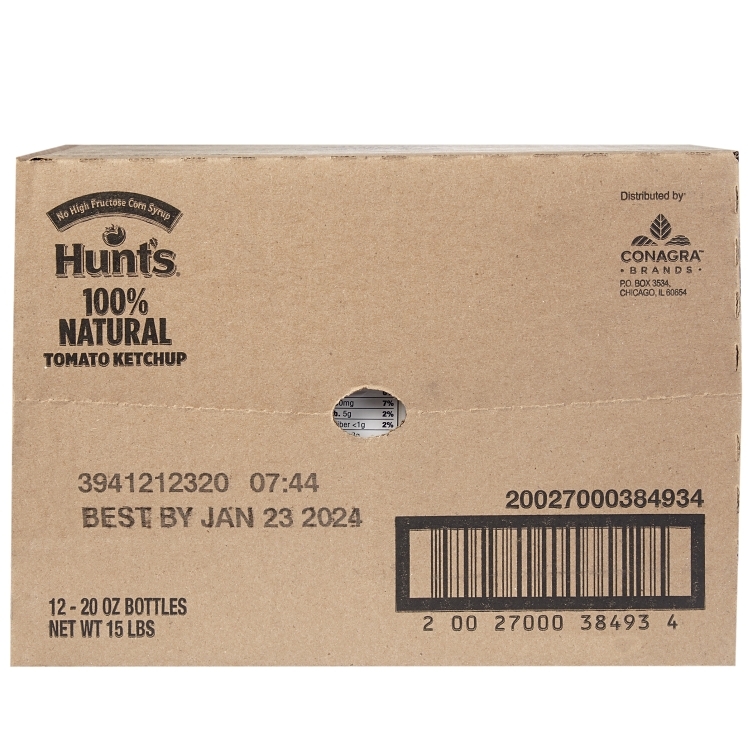 HUNTS 100% NATURAL BEST EVER KETCHUP