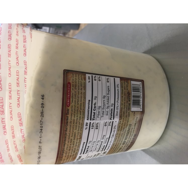 ITALIAN ROSE GARLIC PRODUCTS SPREAD GARLIC TUB