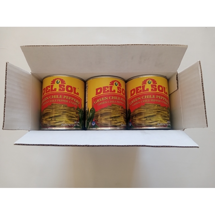 DEL SOL FIRE ROASTED PEELED DICED GREEN CHILI PEPPER
