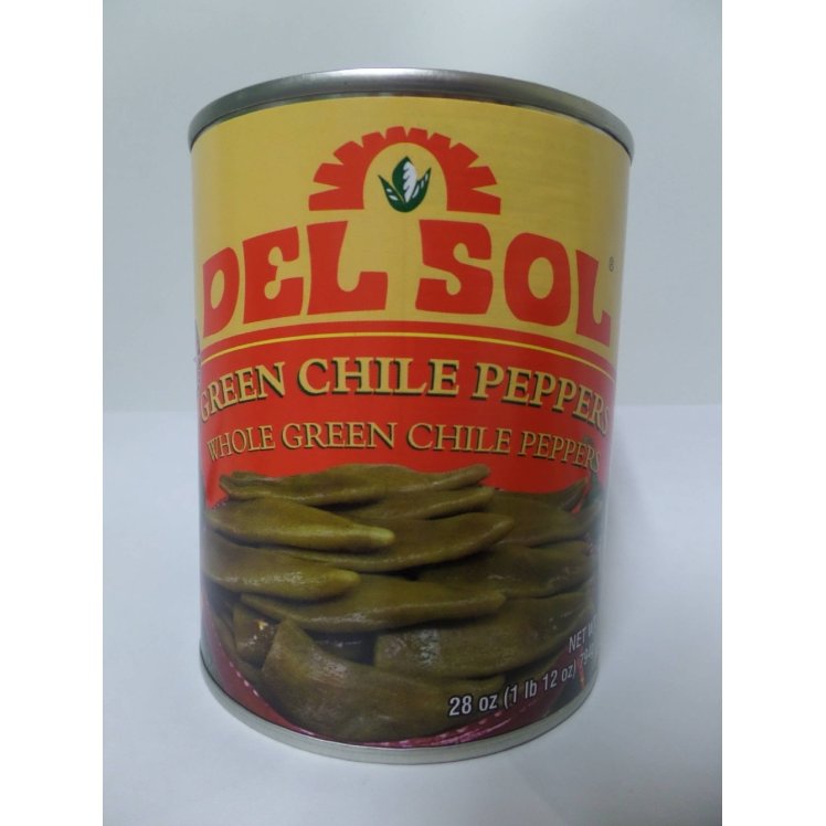 DEL SOL FIRE ROASTED PEELED DICED GREEN CHILI PEPPER