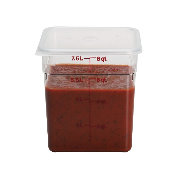CAMBRO CONTAINER SQUARE CLEAR 8 QUART