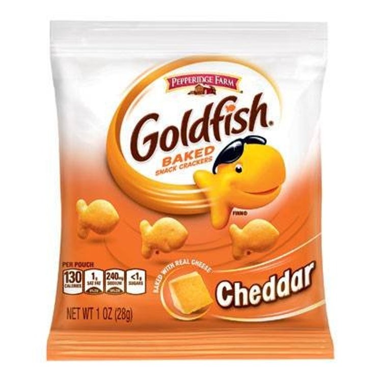 PEPPERIDGE FARM CRACKER CHEDDAR GOLDFISH SHAPED SINGLE SERVE