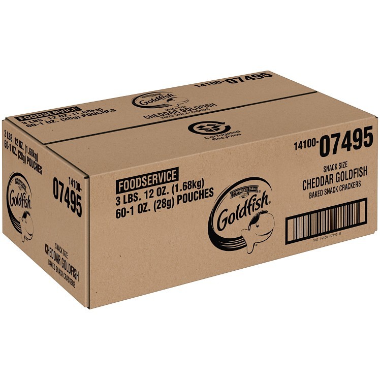 PEPPERIDGE FARM CRACKER CHEDDAR GOLDFISH SHAPED SINGLE SERVE