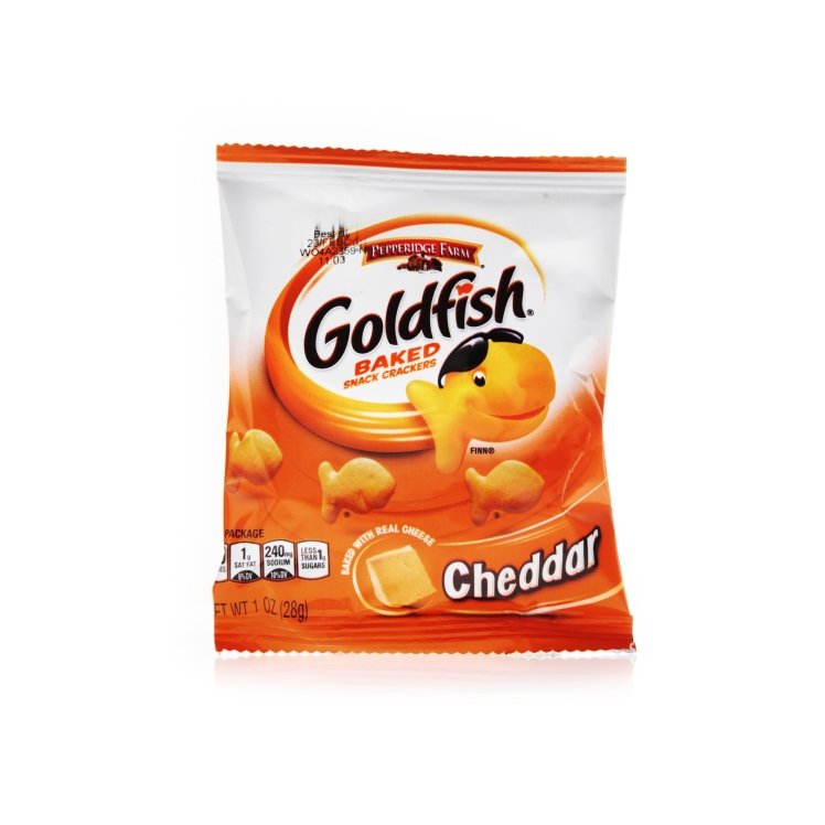 PEPPERIDGE FARM CRACKER CHEDDAR GOLDFISH SHAPED SINGLE SERVE