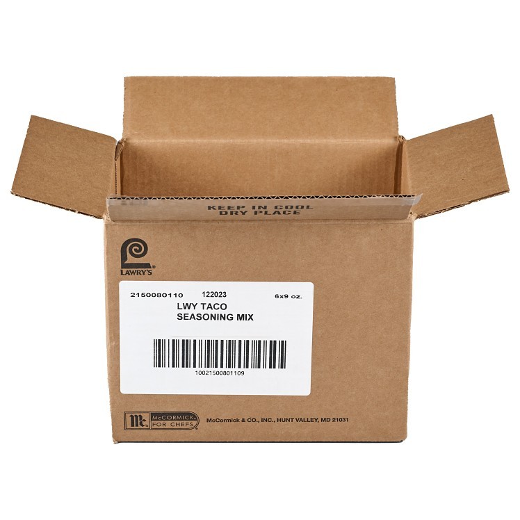 LAWRY'S SEASONING TACO FOIL PACKET SHELF