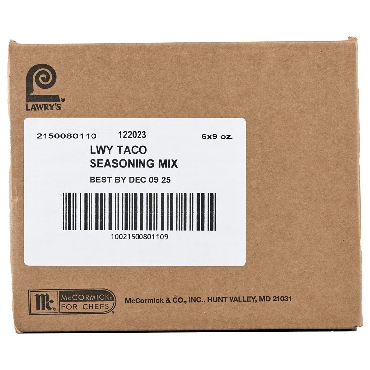 LAWRY'S SEASONING TACO FOIL PACKET SHELF