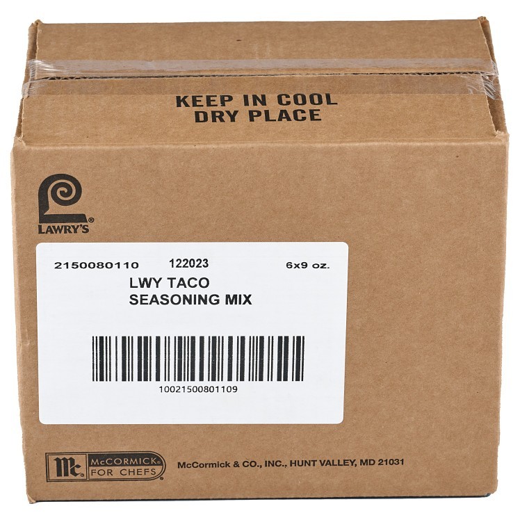 LAWRY'S SEASONING TACO FOIL PACKET SHELF