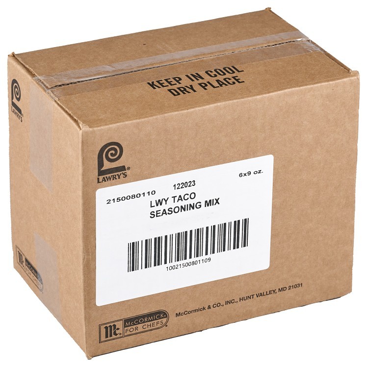 LAWRY'S SEASONING TACO FOIL PACKET SHELF