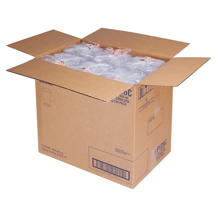 COMET TABLELUX TUMBLER PLASTIC CLEAR 12 OZ