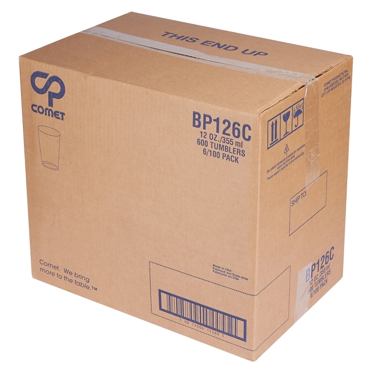 COMET TABLELUX TUMBLER PLASTIC CLEAR 12 OZ