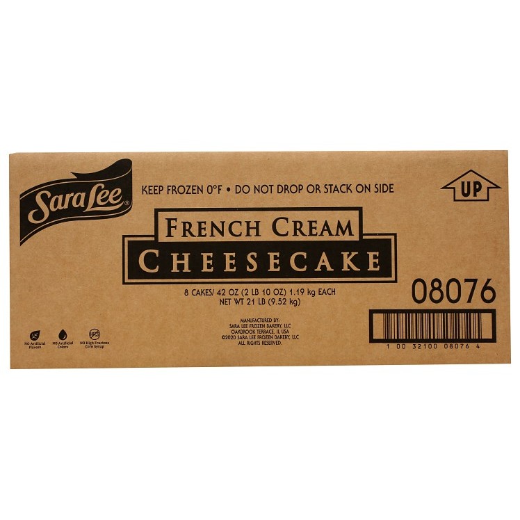 SARA LEE CHEESECAKE FRENCH CREAM 10 INCHES UNSLICED