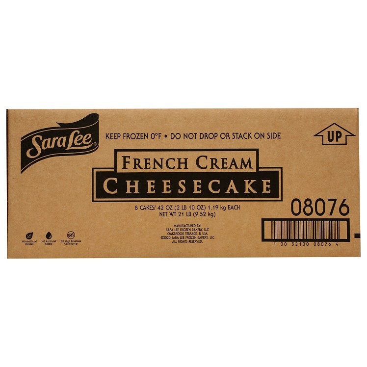 SARA LEE CHEESECAKE FRENCH CREAM 10 INCHES UNSLICED