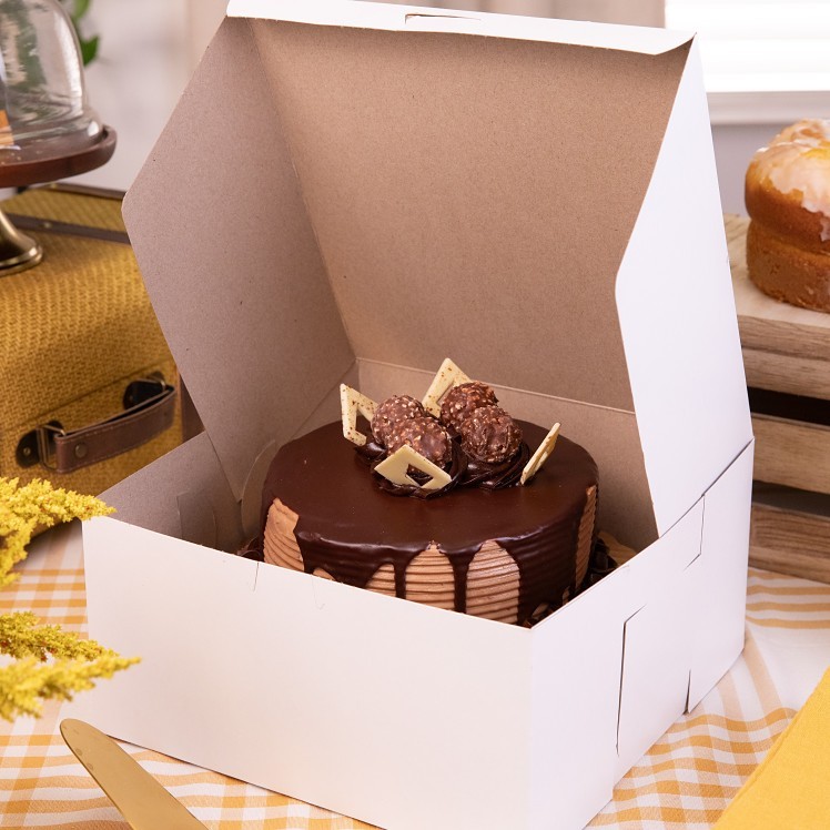 SOUTHERN CHAMPION TRAY WHITE CARDBOARD BAKERY BOX 10X10X5