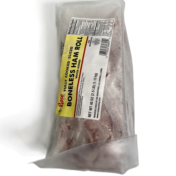 ROSE PACKING FULLY COOKED SLICED BONELESS HAM ROLL