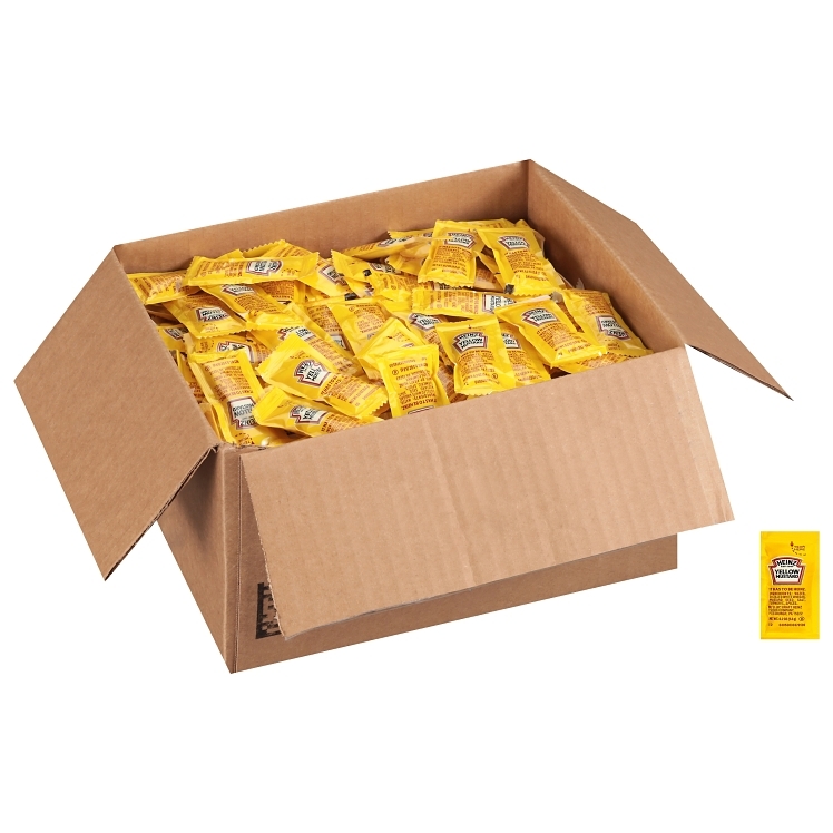 HEINZ MUSTARD YELLOW SINGLE SERVE POUCH