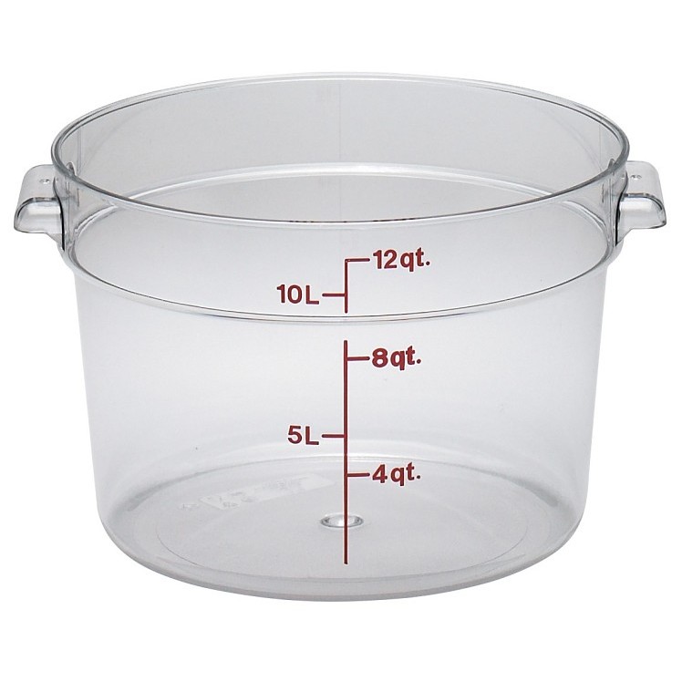 CAMBRO ROUND CLEAR FOOD CONTAINER 12 QUART
