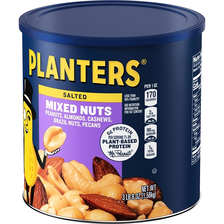 PLANTERS MIXED NUTS WITH PEANUTS
