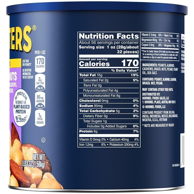 PLANTERS MIXED NUTS WITH PEANUTS