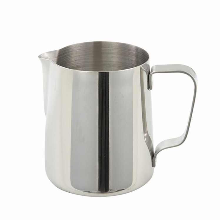 WINCO FROTHING PITCHER STAINLESS STEEL 20 OZ