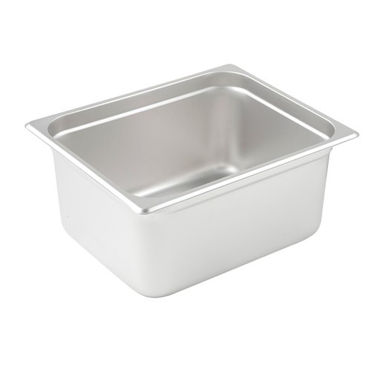 STEAM PAN STAINLESS STEEL HALF SIZE 6 INCH DEEP