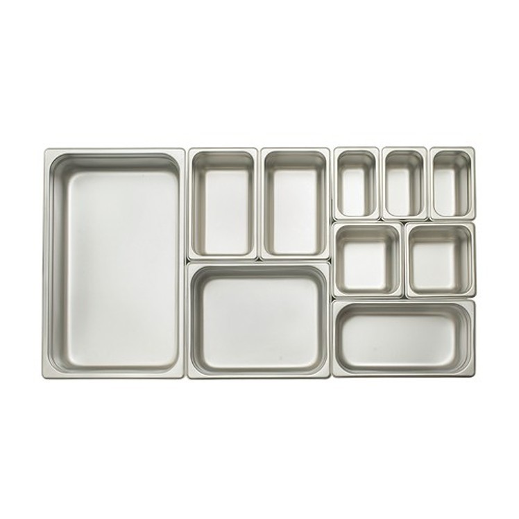 WINCO STEAM PAN STAINLESS STEEL HALF SIZE 2.5 INCH DEEP