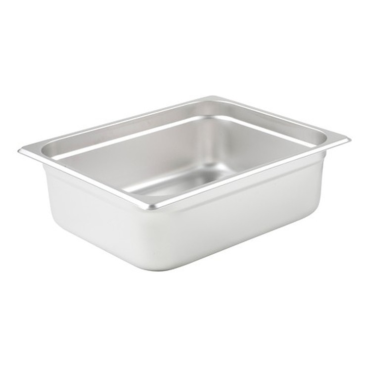 STEAM PAN STAINLESS STEEL HALF SIZE 4 INCH DEEP