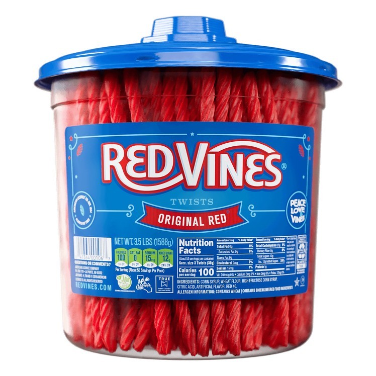 RED VINES AMERICAN LICORICE LICORICE JAR