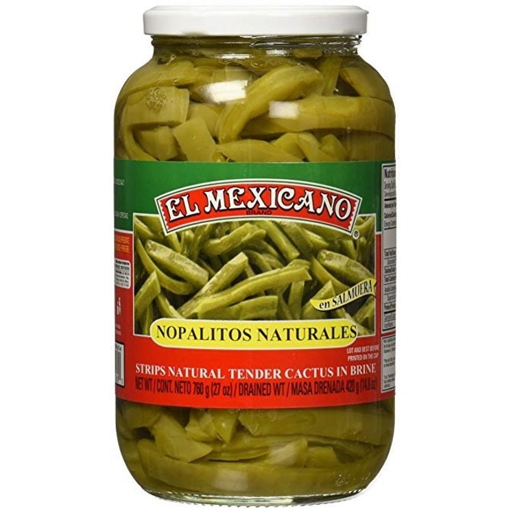 EL MEXICANO CACTUS SLICED GLASS JAR NOPALES