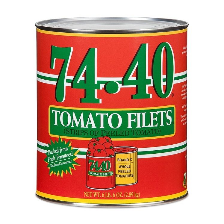 74-40 TOMATO FILETS TOMATO STRIP IN JUICE PEELED CANNED