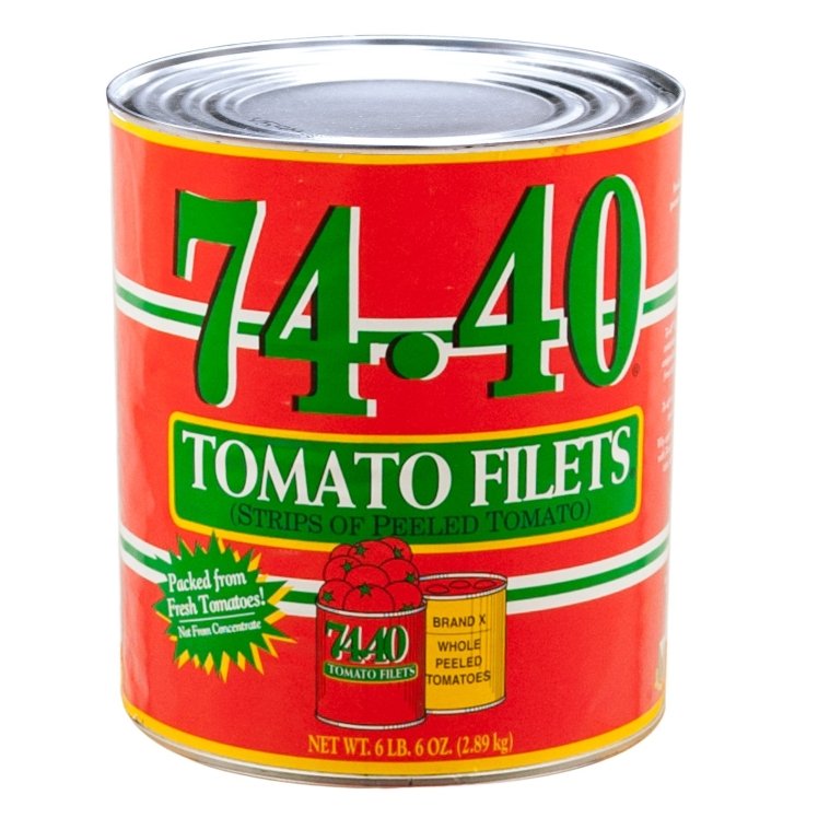 74-40 TOMATO FILETS TOMATO STRIP IN JUICE PEELED CANNED - US Foods
